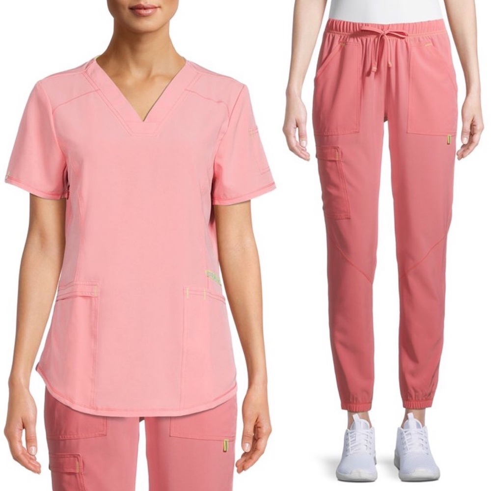 Scrubstar Active V-Neck Top & Jogger Scrub Set